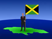 Island of Jamaica and Flag